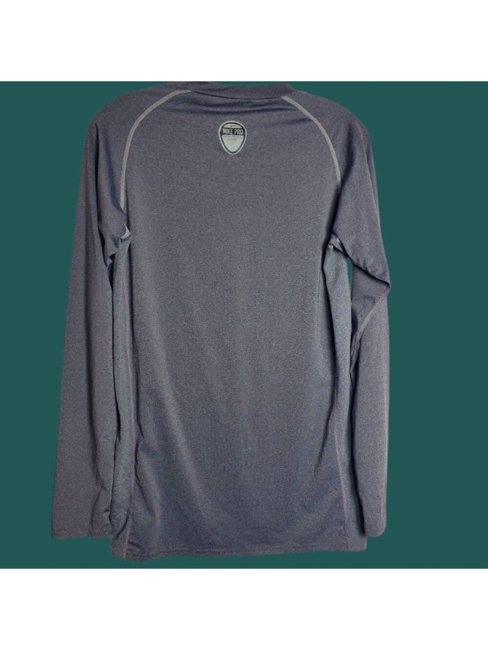 Nike Pro Fit Dry Long Sleeve Performance Shirt Gray XLarge - Picture 3 of 13